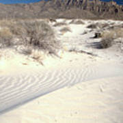 Guadalupe Mountains Salt Basin Dunes Winter Landscape Art Print