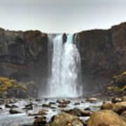 Gufufoss Waterfall Iceland Art Print