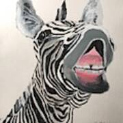 Ha Ha Zebra Art Print