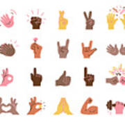 Hand Emoji Art Print