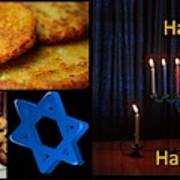 Happy Hanukkah Food Art Print