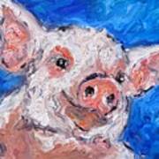Happy Piglet Painting Art Print