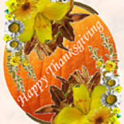 Happy Thanksgiving To Everyone Card Art Print