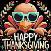 Happy Thanksgiving Turkey Art Print
