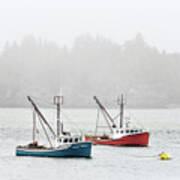 Harbor In The Mist Art Print