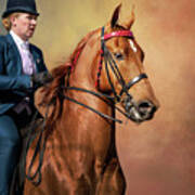 Harmony Between Horse And Rider Art Print