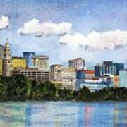 Hartford Skyline Art Print