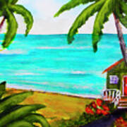 Hawaii Tropical Beach Art Prints Painting #418 Art Print