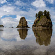 Haystacks At 2nd Beach In La Push Art Print