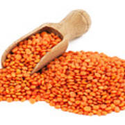 Heap Of Red Lentils Art Print