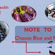 Heart Health Blue And Purple Foods Art Print