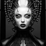 High Fashion Model 01 Dark Goth Woman Art Print