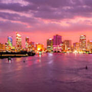 Ho Chi Minh City Skyline And Saigon River At Sunset Art Print