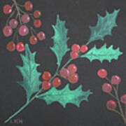 Holly And Berries Art Print