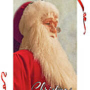 Holly Jolly Christmas,santa Claus,saint Nick,father Christmas Art Print