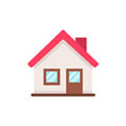 Home Flat Icon. Pixel Perfect. For Mobile And Web. Art Print
