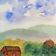 Home Tucked Into Hill Art Print