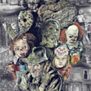 Horror Movie Murderers Art Print