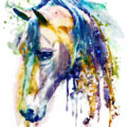 Horse Head Watercolor Art Print