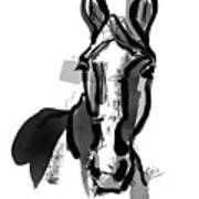 Horse Portret Art Print