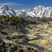 Hot Creek And Snow Peaked Sherwin Range Art Print