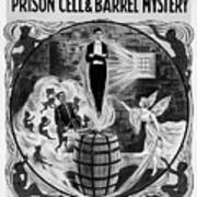 Houdini The Jail Breaker Vintage Retro Advertising Poster Black And White Art Print