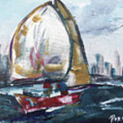 Hudson Sailing Art Print