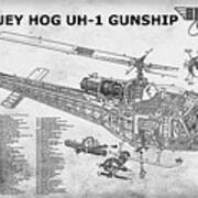 Huey Uh-1 Hog - Art Art Print