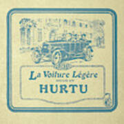 Hurtu Classic Car Advertisement Art Print Art Print