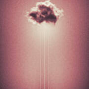 Hyetal - Abstract Geometrical Cloud Art Art Print