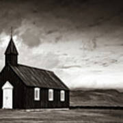 Iceland Gothic Black Church 4 Art Print