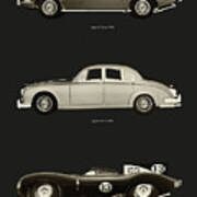 Iconic Jaguar Cars Art Print