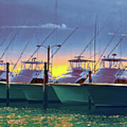 Idle Fishing Boats Art Print