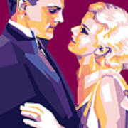 James Cagney And Jean Harlow Art Print