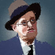 James Joyce Portrait Painting Art Print