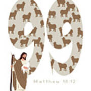 Jesus Leaves The 99 Sheep Art Print
