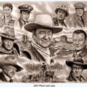 John Wayne Collage 2 Art Print