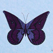 Joy's Purple Butterfly Art Print