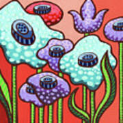 Jubilant Jugglery. The Color Carnival Floral Painting Series Art Print