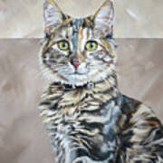 Kali Cat - Pet Portrait Painting Art Print