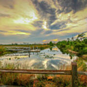 Kayak Launch Sunset Art Print