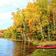 Kayak Waiting On Red Jack Lake Art Print