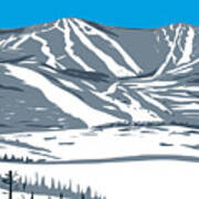 Killington Mountain Ski Area In Rutland County Vermont Wpa Poster Art Art Print