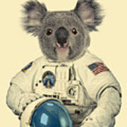 Koala Cosmonaut Art Print