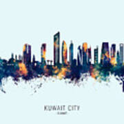 Kuwait City Skyline #84 Art Print