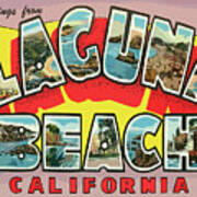 Laguna Beach Letters Art Print
