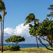 Lahaina Roads And Molokai Under Clouds Art Print