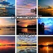 Lake Murray Sunsets Collage Art Print