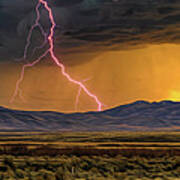 Landscape Usa Artistic Lightning Art Print