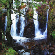 Langdale Waterfall Art Print